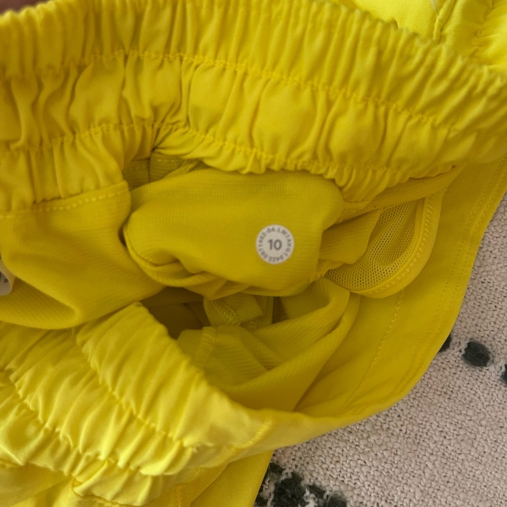 Yellow Women's Athletic Shorts - Picture 4 of 6